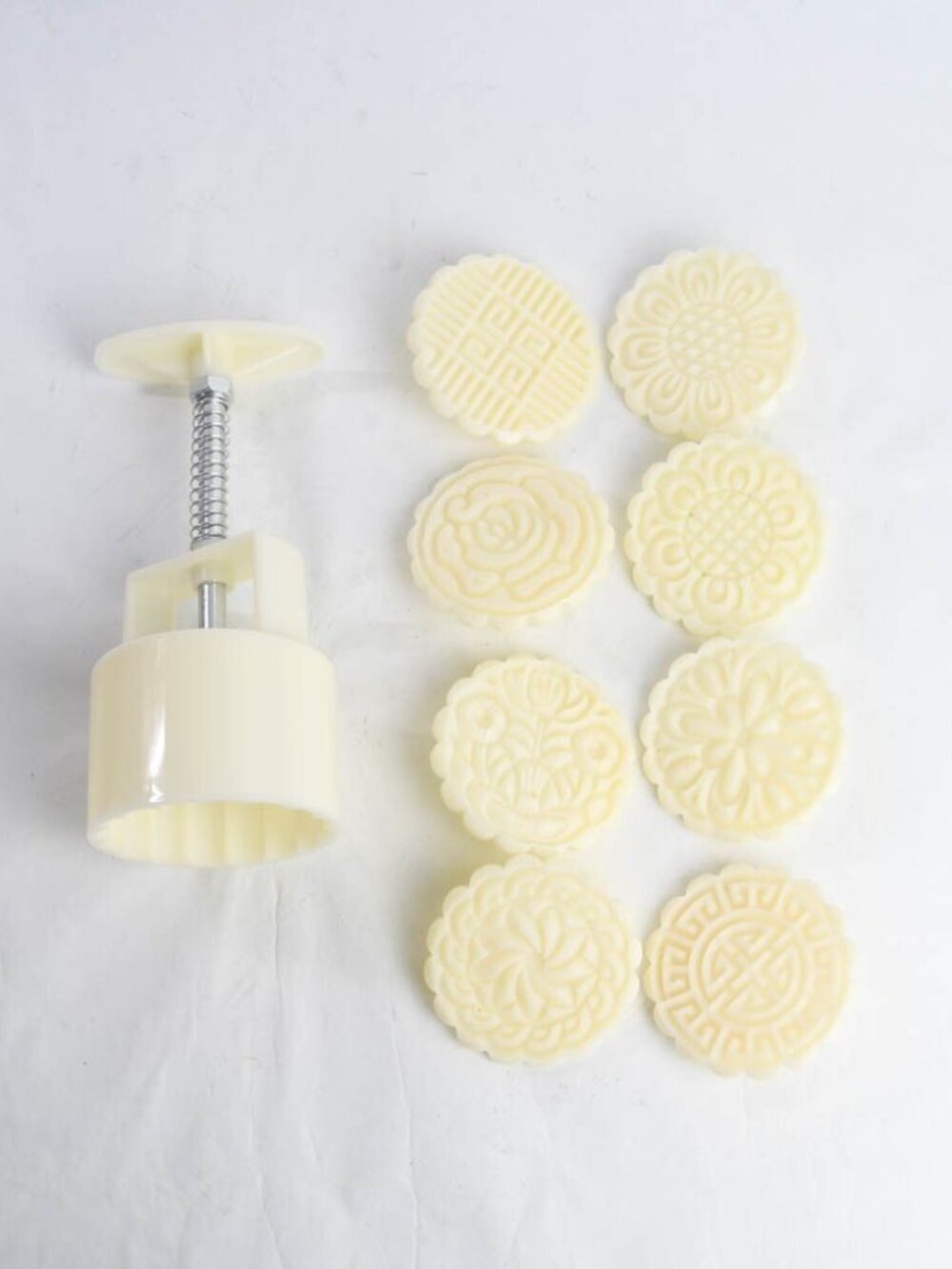 Mid-Autumn Festival DIY Hand Pressure Moon Cake Mold Set of 8 Large
